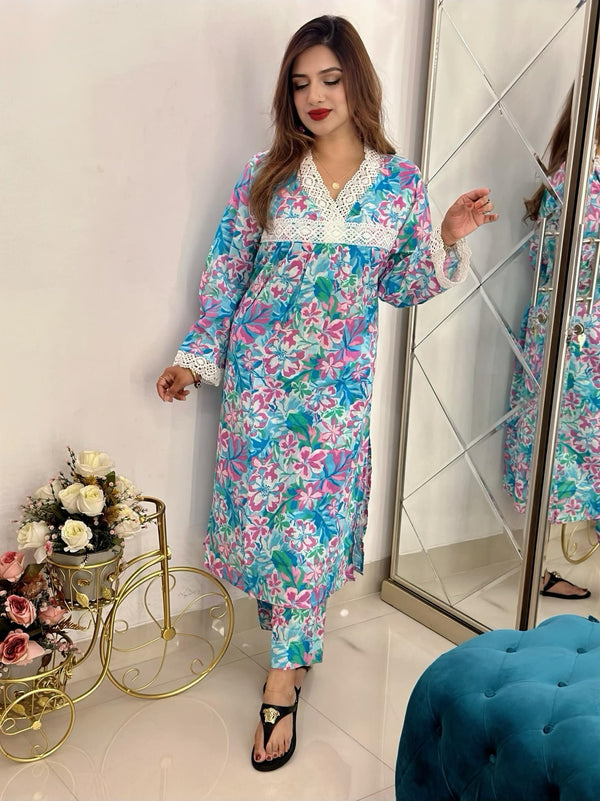 Printed rimi cotton co’ords