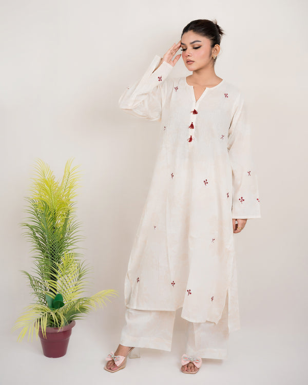 Summer Friendly embroidery Co-ords Set