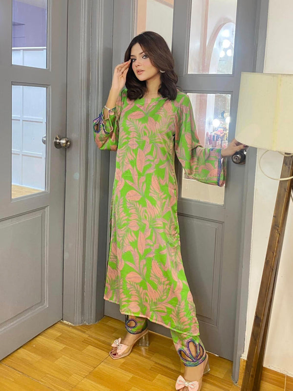Premium silk fabric 2 pcs Pret set