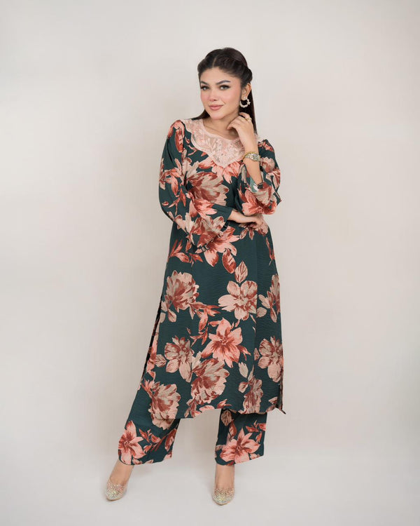 Rayon Cotton Co-ords Set flora print